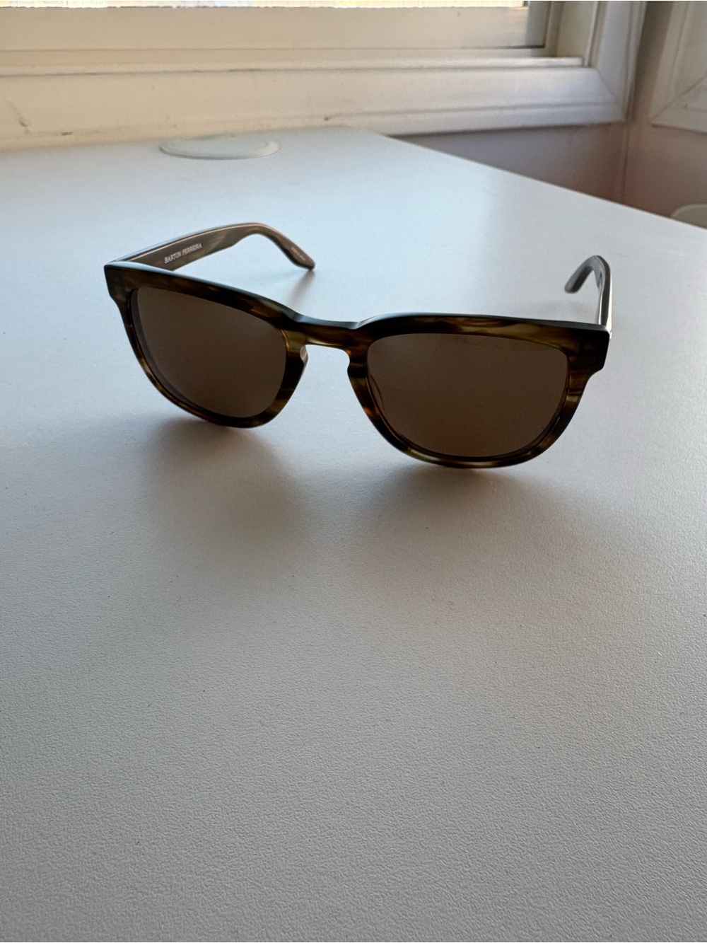 Barton Perreira Tortoiseshell Frame Sunglasses with Brown Lenses